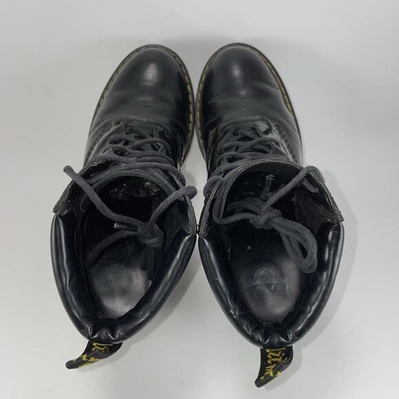 Dr Doc Martens Persephone Heeled Leather Lace Up Boots Black Womens Size 7 - Picture 6 of 11